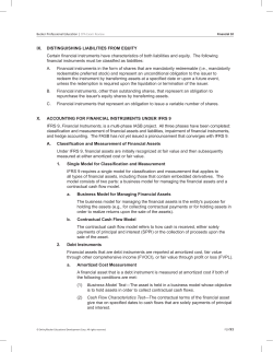 IX. DISTINGUISHING LIABILITIES FROM EQUITY Certain financial