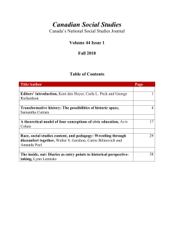 Fall 2010, 44(1) - University of Alberta