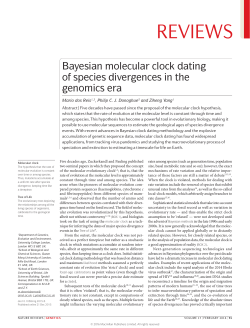 Bayesian molecular clock dating of species divergences in the
