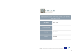 the reconstruction of post-habsburg east central europe, 1918-1921