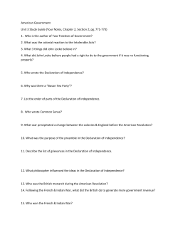 American Government Unit 3 Study Guide (Your Notes, Chapter 2