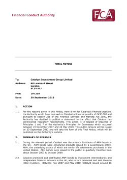 Final notice 2013 - Catalyst Investment Group Limited