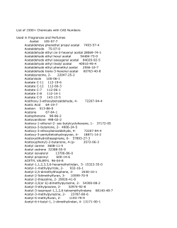 List of 1500+ Chemicals with CAS Numbers Used in Fragrances and