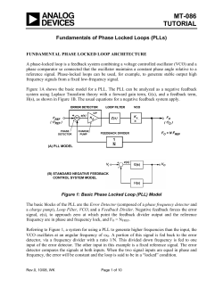 MT-086: Fundamentals of Phase Locked Loops