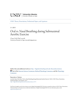 Oral vs. Nasal Breathing during Submaximal Aerobic Exercise