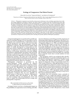 Ecology of Congruence: Past Meets Present