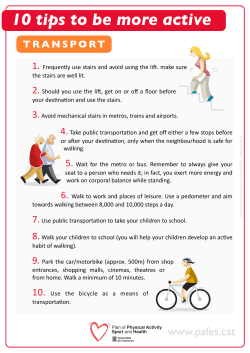 PAFES - 10 Tips to be active