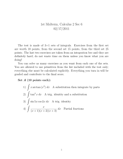 1st midterm (calc2 spring 2011)