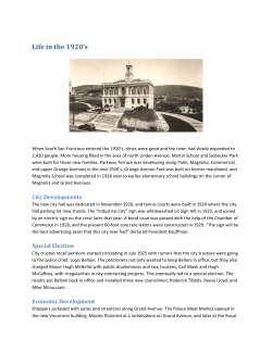 Life in the 1920`s - City of South San Francisco