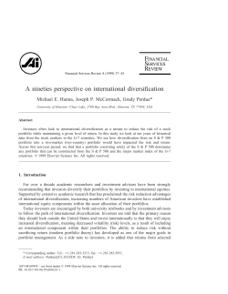 A nineties perspective on international diversification