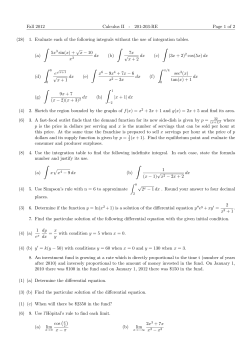 8 &int; &int; &pi;/4 &int; &int; 1 - John Abbott Home Page
