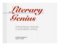 Literary Tools, Bobby Hawthorne