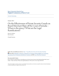 On the Effectiveness of Private Security Guards on Board Merchant