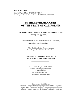 Prospect v Northridge- California ACEP Amicus Brief