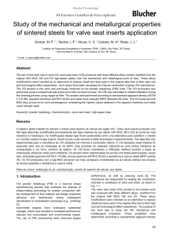 Study of the mechanical and metallurgical properties of sintered