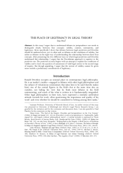 THE PLACE OF LEGITIMACY IN LEGAL THEORY