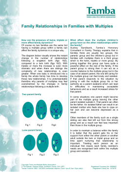 Family Relationships in Families with Multiples