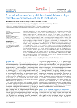External Infant Microbiome Influences