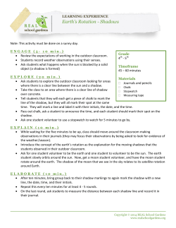 Earth`s Rotation - Shadows