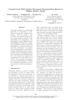Unsupervised Multi-Author Document Decomposition Based on
