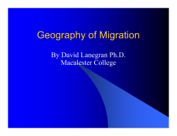 Geography of Migration