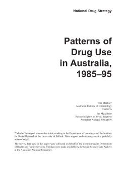 Patterns of Drug Use in Australia 1985-95