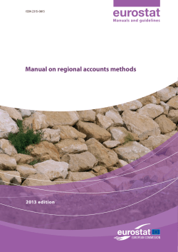 Manual on regional accounts methods