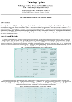 Pathology Update: Brunner`s Gland Hamartoma