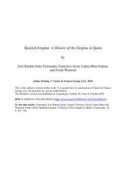 Spanish Enigma: A History of the Enigma in Spain