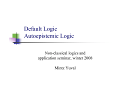 Default Logic Autoepistemic Logic