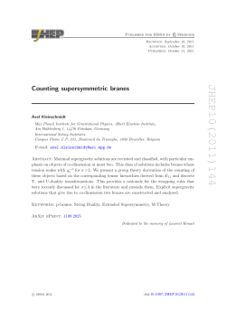 Counting supersymmetric branes