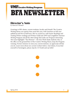 May 2016 - University of Maine Farmington