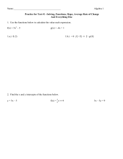 At home practice for test #1