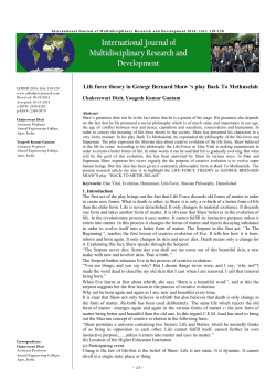 Life force theory in George Bernard Shaw