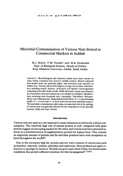 Microbial Contamination of Various Nuts Stored in Commercial