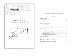 refraction at spherical surfaces