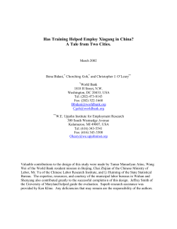 Has Training Helped Employ Xiagang in China? A Tale from Two