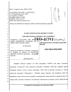 Complaint for Declaratory and Injunctive Relief