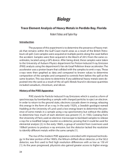 Trace Element Analysis of Heavy Metals in