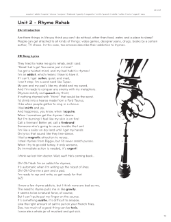 Unit 2 - Rhyme Rehab