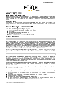 EXPLANATORY NOTES How to read this