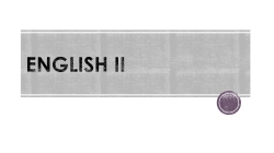 ENGLISH II