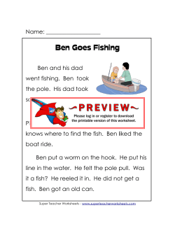 Ben Goes Fishing - Super Teacher Worksheets