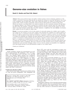 Genome-size evolution in fishes - Centre for Biodiversity Genomics
