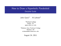 How to Draw a Hyperbolic Paraboloid