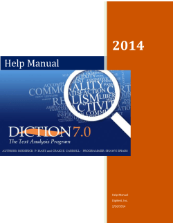 Help Manual - DICTION Software