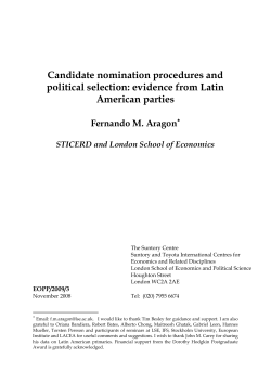 Candidate nomination procedures and political selection