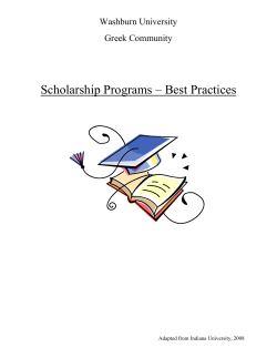 Scholarship Programs – Best Practices