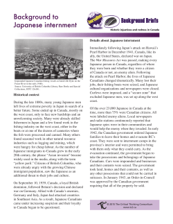 Background to Japanese internment