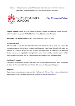 - City Research Online